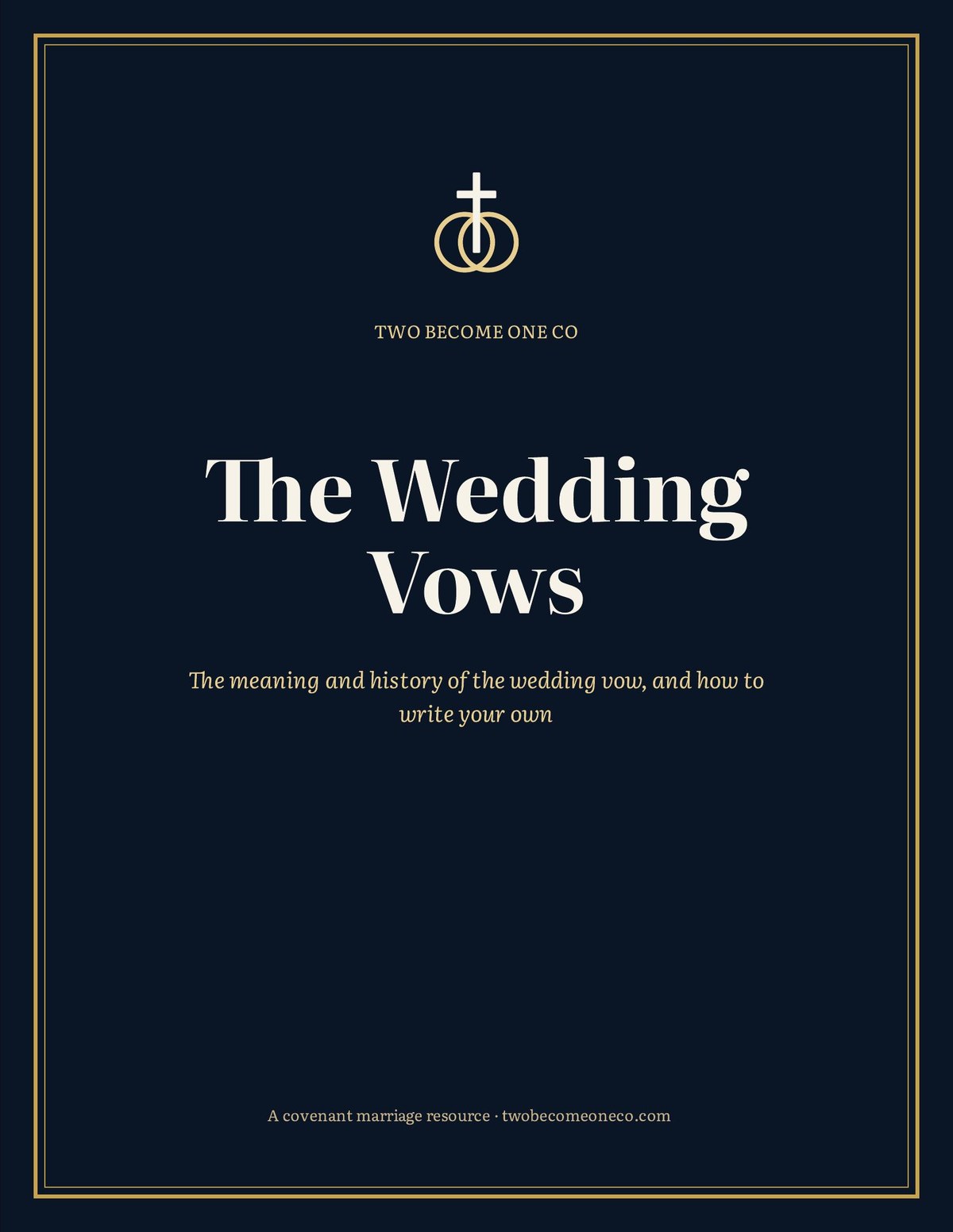 The Wedding Vows — printed marriage workbook